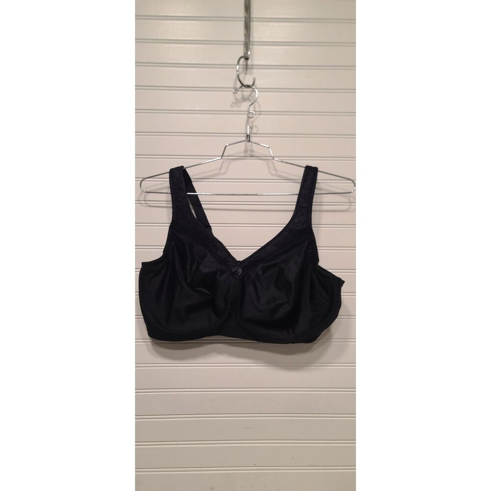 Glamorise Black Wire Free Bra Size 44DD NWOT